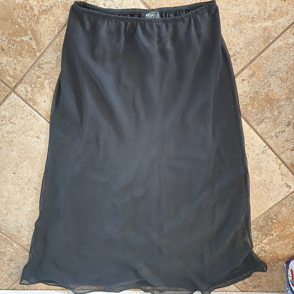 MSK Elegant MSK Black Midi Skirt 1XL